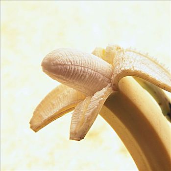一个,去皮,香蕉