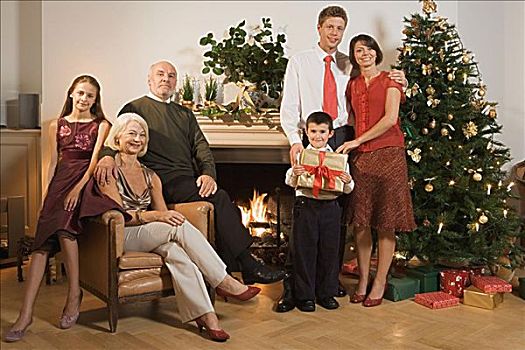 家庭照,圣诞节
