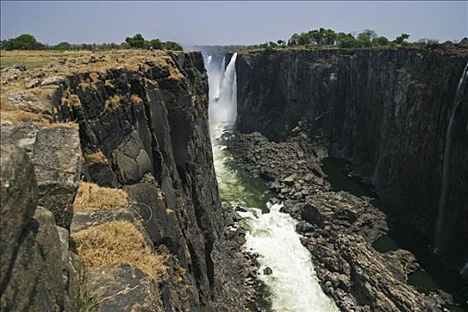 维多利亚瀑布,津巴布韦,赞比西河,赞比亚,非洲