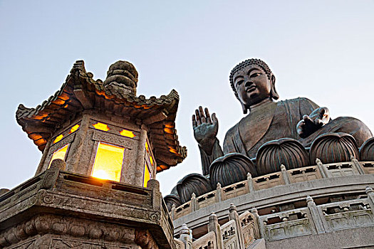 中国,香港,大屿山,寺院,大佛,雕塑