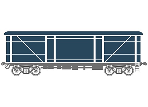 遮盖,铁路,货车,矢量,插画