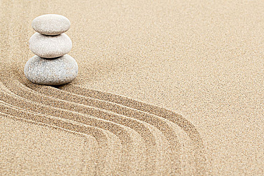 平衡,禅,石头,沙子