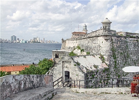 要塞,靠近,哈瓦那,古巴
