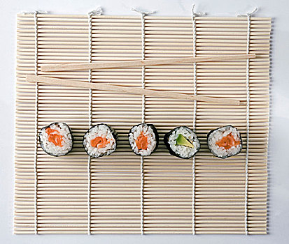 寿司,筷子,木质,垫