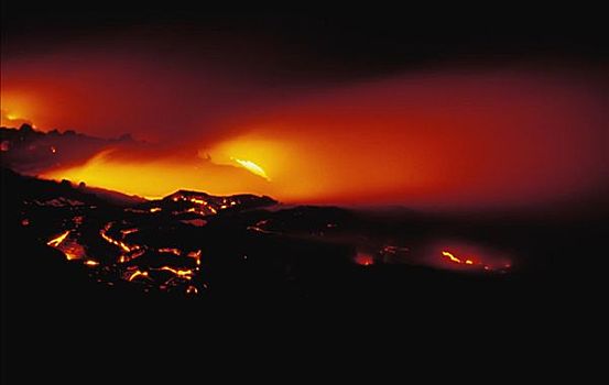 夏威夷,夏威夷大岛,夏威夷火山国家公园,火山岩,动作