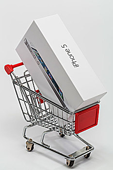 购物车,苹果,苹果手机,盒子,消费