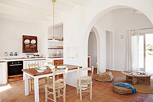 客厅,拱,地中海,风格