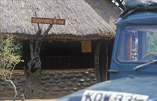 停放,正面,露营,马赛马拉国家保护区,肯尼亚,马赛马拉