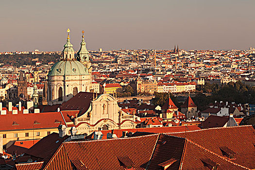 风景,城镇,布拉格,教堂,桥,塔,波希米亚,捷克共和国,欧洲