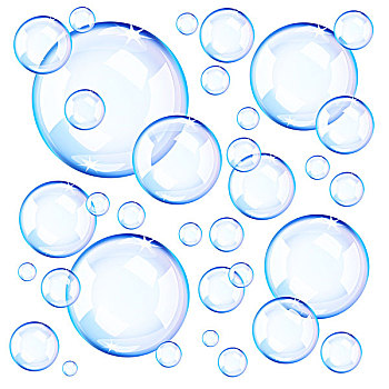 透明,蓝色,肥皂泡