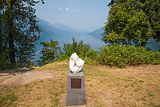 雕塑,新,丹佛,湖,西部,库特尼,不列颠哥伦比亚省,加拿大,只有