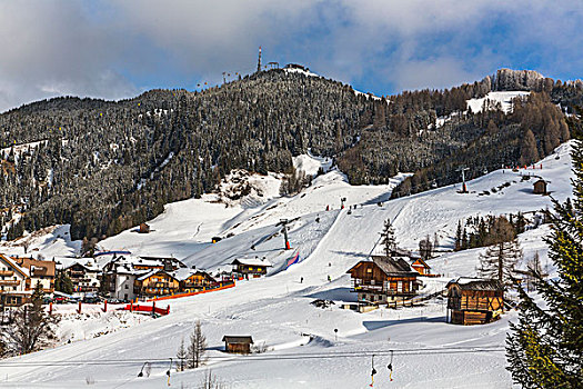 滑雪,区域,南蒂罗尔,白云岩,意大利,欧洲