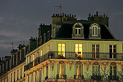 法国,巴黎,郡,地点,国家,夜晚,灯光,窗户