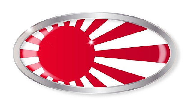 日本,旗帜,椭圆,扣