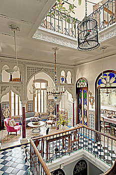 漂亮,摩洛哥,风格,连栋别墅