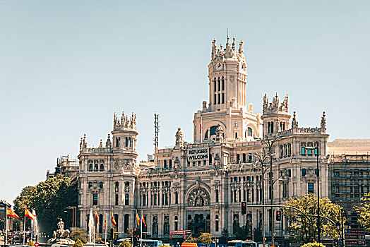 市政厅,座椅,马德里,市区,西班牙