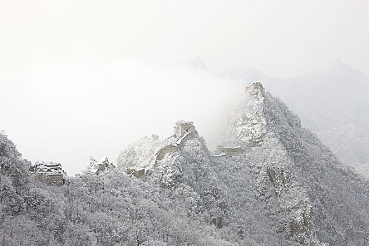 箭扣长城雪景