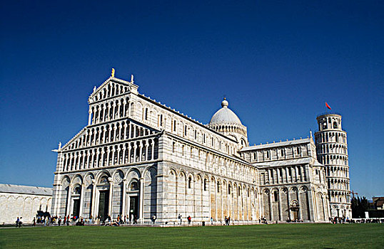 建筑,大教堂,中央教堂,斜塔,比萨,意大利