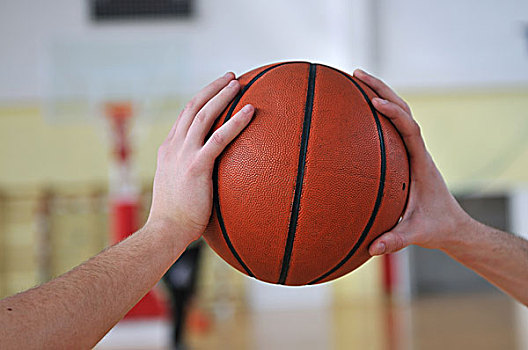 竞争,人,玩,篮球,学校,体育馆