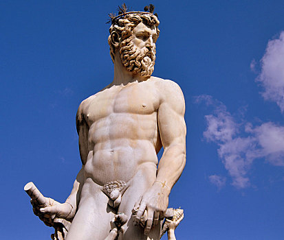 波塞冬,雕塑,海王星喷泉,佛罗伦萨