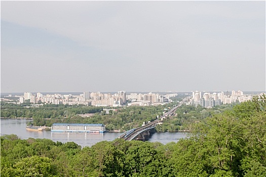 基辅,城市,河,乌克兰