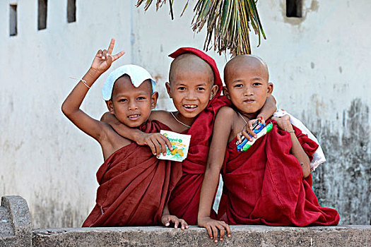 亚洲,缅甸,城市,僧侣