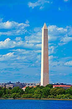 华盛顿纪念碑,上方,潮汐,盆地,华盛顿特区,美国