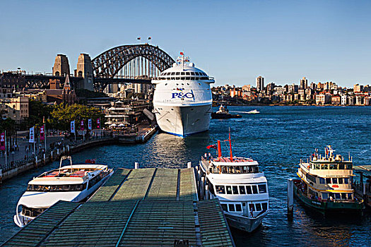 澳大利亚,悉尼,环形码头,游船,悉尼港大桥