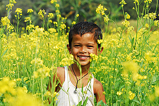 孩子,玩,地点,乡村,达卡,孟加拉,2007年