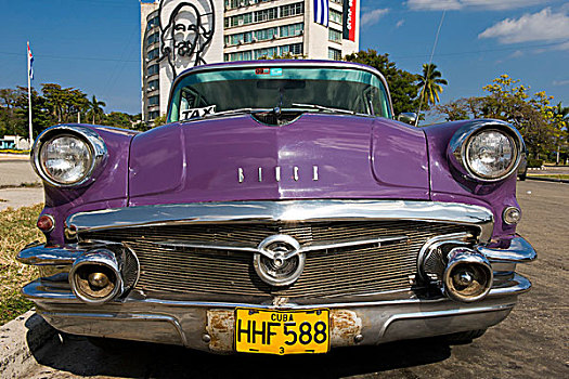 老爷车,广场,哈瓦那,古巴