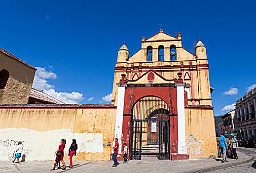 大教堂,佐卡罗,圣克里斯托瓦尔,房子,恰帕斯,墨西哥