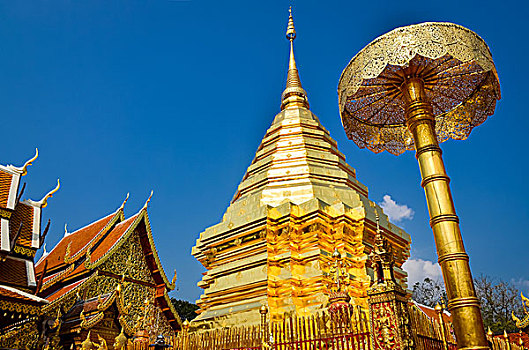 金庙,印度,寺院,素贴,清迈,泰国