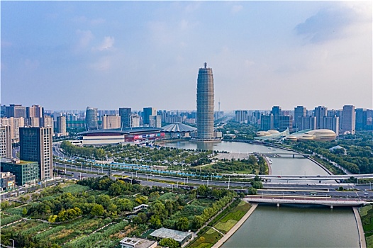 郑州如意湖俯瞰图图片