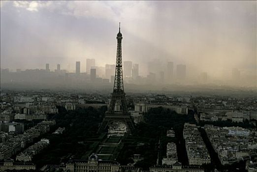 巴黎,俯视图,逆光,塔