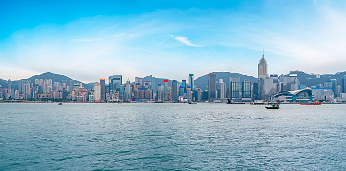 香港天际线城市建筑