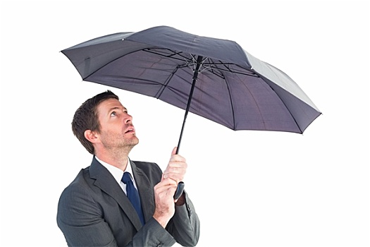 商务人士,遮蔽,黑色,伞