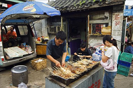 中国人,街道,食物,北京,中国