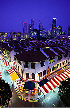 元宵节,唐人街,黄昏,新加坡