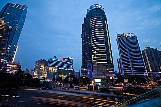 重庆观音桥城市夜景,繁华都市