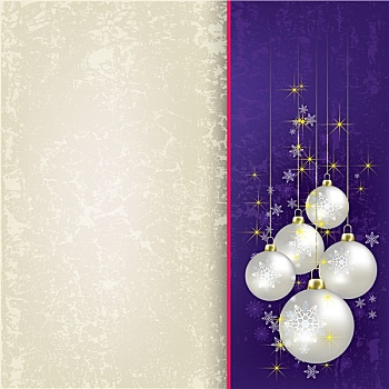 圣诞节,米色背景,珍珠,球