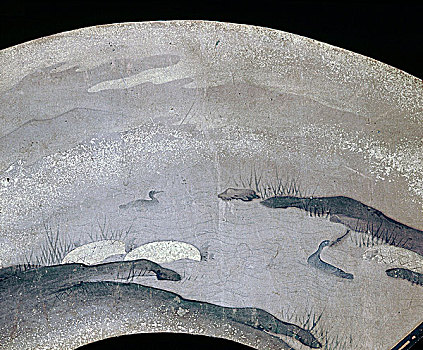 风格,扇子,特写,日本,17世纪