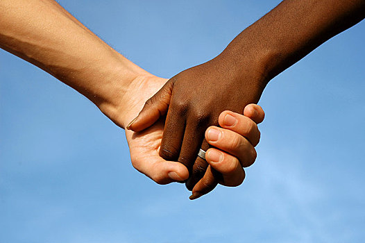 深色皮肤,手,握手,牵手,友谊