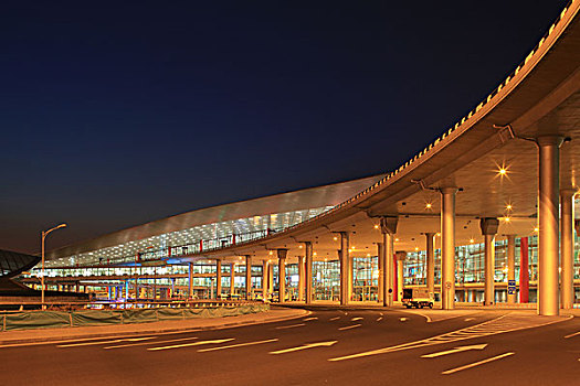 北京t3航站楼夜景