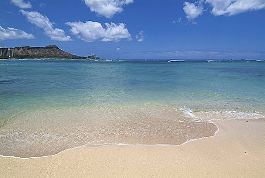 海浪,海滩,钻石海岬,怀基基海滩,夏威夷,美国