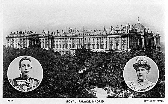 皇宫,马德里,西班牙,早,20世纪,艺术家,未知