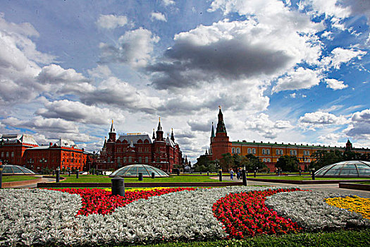莫斯科红场亚力三大宫廷花园