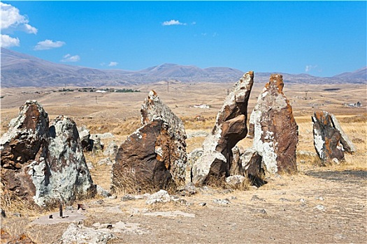 巨石,站立,石头,亚美尼亚