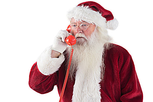 圣诞老人,红色,电话