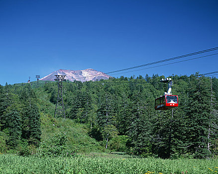 山,索道