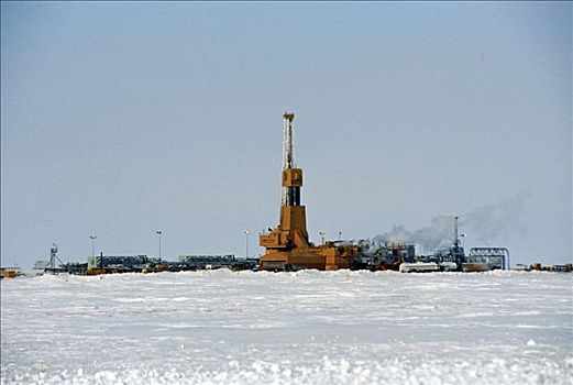 油,钻架,高山,地点,靠近,普拉德霍湾,阿拉斯加